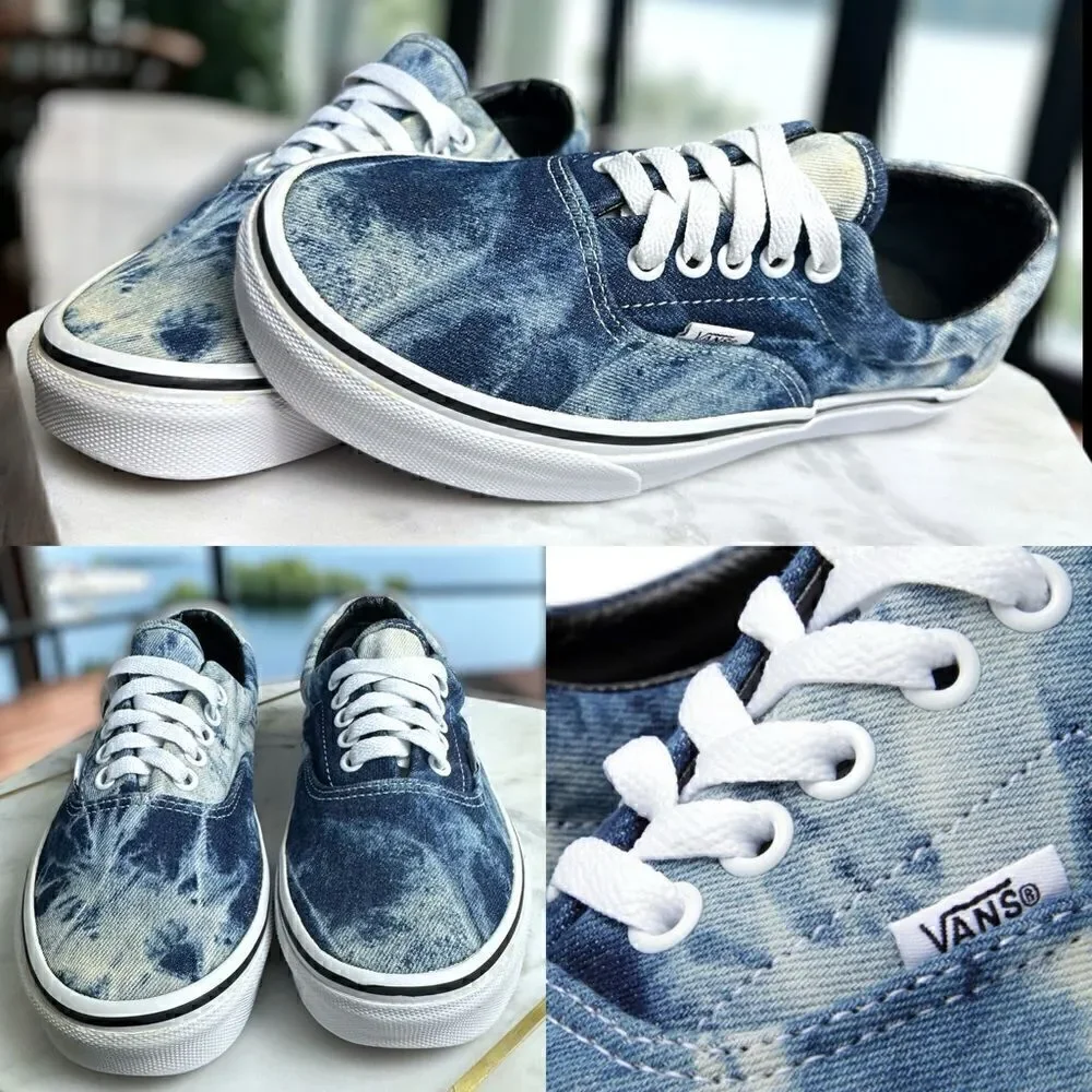 Vans Limited Edition Acid Wash Jean / Denim Shoes Sneakers Size 6.5 Men 8 Women